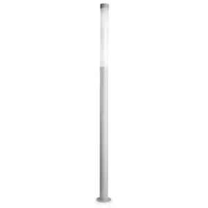 Lyon Outdoor LED Bollard Grey, Opal IP65 3000K Dimmable