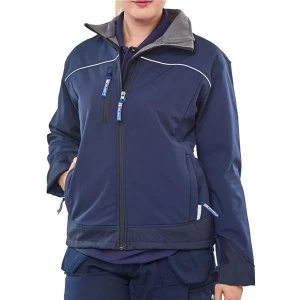 Click Workwear Ladies Soft Shell Water Resistant Jacket 2XL Navy Ref