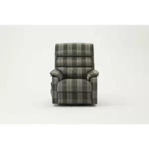 Blair Grey Tartan Electric Recliner Chair