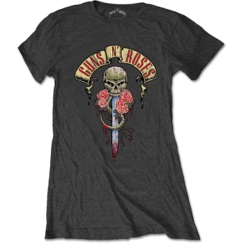 Guns N' Roses - Dripping Dagger Womens X-Large T-Shirt - Grey