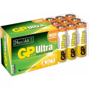 GP GPPCA15AU006 Ultra Alkaline AA Batteries Pack of 24