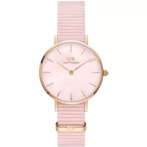 Unisex Daniel Wellington Petite 28 Coral Rose Gold Mother of Pearl Watch