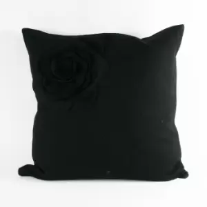 Riva Home Lotus Cushion Cover (45x45cm) (Black)