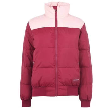 Calvin Klein Jeans Block Puffer Jacket - Beet Red