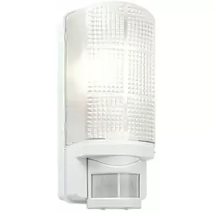 Loops - white IP44 Outdoor Wall Bulkhead Light & 10m pir Motion Sensor 60W E27 Edison