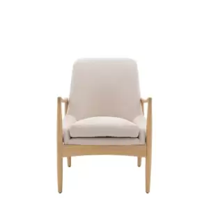 Gallery Interiors Carra Armchair in Natural Linen