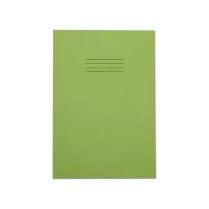 Rhino A4 Plus Exercise Book Green S10 Squared 80 Pack 50 VDU080-328