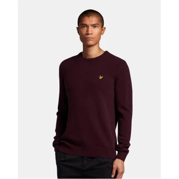 Lyle and Scott Lambswool Knit Jumper - Z638 Burg Marl