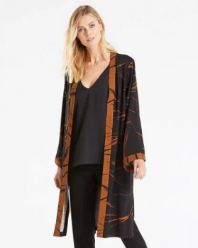 I.Scenery Abstract Print Kimono