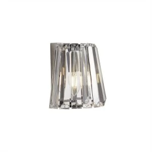 1 Light Wall Light Chrome with Glass, E14