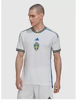 adidas Sweden Mens Away 22/23 Replica Shirt, White, Size 2XL, Men