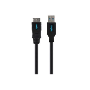 Maplin Premium USB A 3.0 Male to Micro USB B Male Cable 3m Black