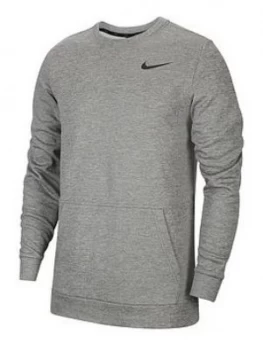 Nike Training Therma Crew Neck Top - Dark Grey, Size L, Men