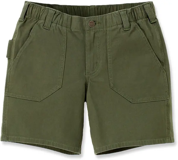 Carhartt Rugged Flex Relaxed Fit Canvas Work Ladies Shorts, brown, Size S 30 for Women