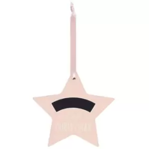 Something Different Star Babys First Christmas Tree Decoration (One Size) (Baby Pink) - Baby Pink