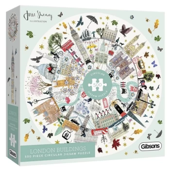 London Buildings Gibsons White Logo Collection Jigsaw Puzzle - 500 Pieces