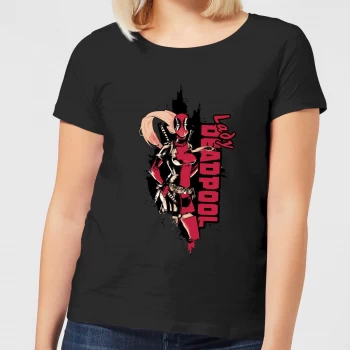 Marvel Deadpool Lady Deadpool Womens T-Shirt - Black - XXL