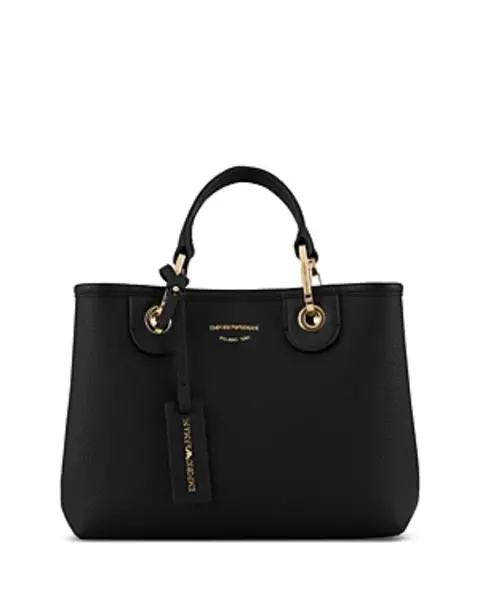 Emporio Armani MyEA Small Black Shopper Tote Bag