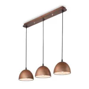 Folk 3 Light Pendant Bar Light Weathered