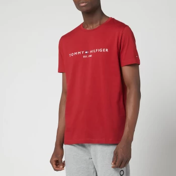 Tommy Hilfiger Mens Logo Crewneck T-Shirt - Regata Red - M