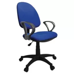 Slingsby Single Lever Operators Chair In Blue With Arms