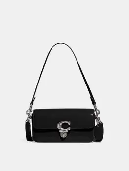 Coach Patent Leather Studio Baguette Bag - Lh/Black