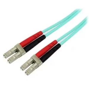 StarTech 3m 10 Gb Aqua Multimode 50125 Duplex LSZH Fiber Patch Cable LC LC