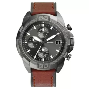 Fossil Men Bronson Chronograph Brown Eco Leather Watch