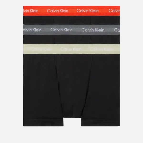 Calvin Klein Stretch 3 Pack Cotton-Blend Trunks - S