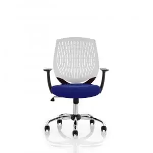 Dura White Back Bespoke Colour Seat Stevia Blue KCUP1705