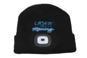 Laser Tools 6899 "Racing" Beanie Hat with LED USB Rechargeable Head Lamp