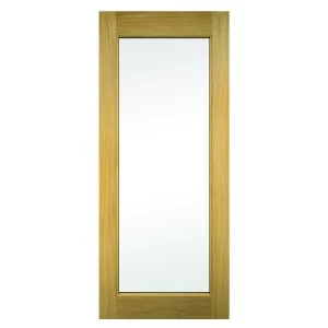 Wickes Oxford External Oak Veneer Door Glazed 1981x762mm