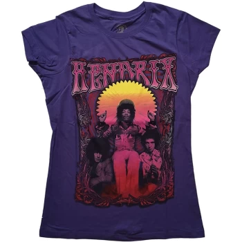 Jimi Hendrix - Karl Ferris Wheel Womens X-Small T-Shirt - Purple