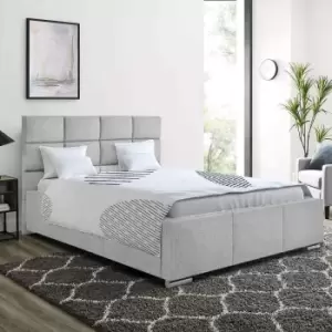 Gerali Bed King Plush Velvet Silver