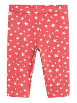 Mango Girls Star Print Cycling Shorts - Red