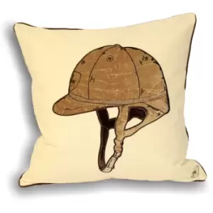 Riva Home Polo Helmet Cushion Cover (45x45cm) (Cream) - Cream