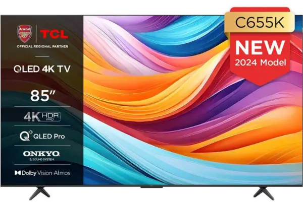 TCL 85" 85C655K Smart 4K Ultra HD QLED TV