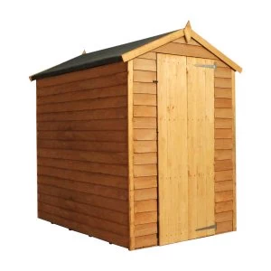 Mercia Overlap Apex Windowless Single Door Value Shed - 6 x 4ft