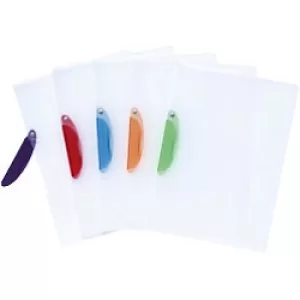 Exacompta PP Clip Folder, Clear Cover Clip Assorted, 5 Packs of 5