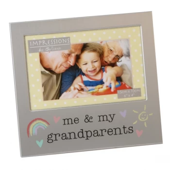 6" x 4" - Me & My Grandparents Aluminium Photo Frame