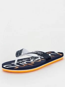 Superdry Classic Scuba Flip Flops - Navy, Size XL, Men