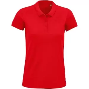 SOLS Womens/Ladies Planet Organic Polo Shirt (XS) (Red)