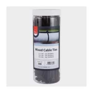 TIMco CTMIX500 Cable Ties Black Mixed Tube of 500