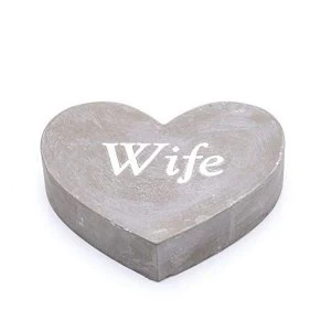 Thoughts Of You Graveside Concrete Heart - Wife