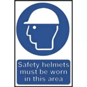 Safety Helmets Must Be Worn On This Site - Sav (600 X 450MM)