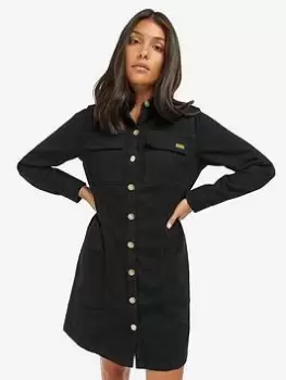 Barbour International Kubican Denim Dress - Black, Size 8, Women