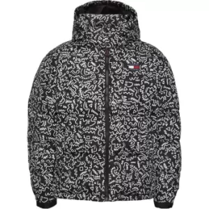 Tommy Jeans Tjm Aop Alaska Puffer - Black