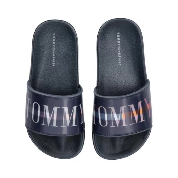 Tommy Hilfiger Junior Holograph Slides - Blue