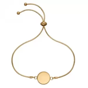 Engravable Gold Plated Disc Toggle Bracelet B5306