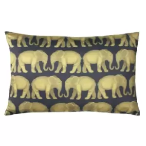 Parade Elephant Cushion Navy, Navy / 40 x 60cm / Polyester Filled